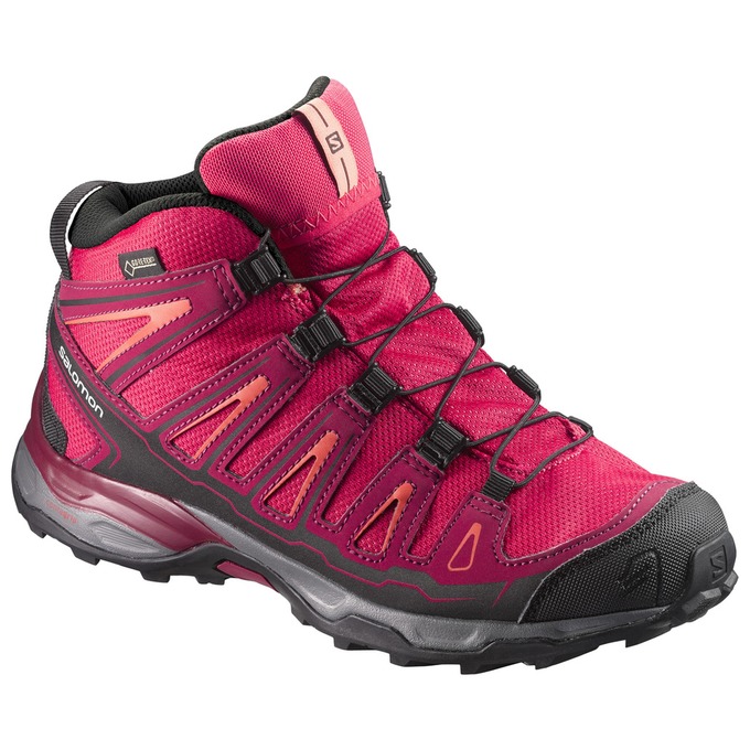 Zapatillas Trekking Salomon Niños Rosas / Negras - Salomon Argentina X-ULTRA MID GTX® J ,346518-FCI